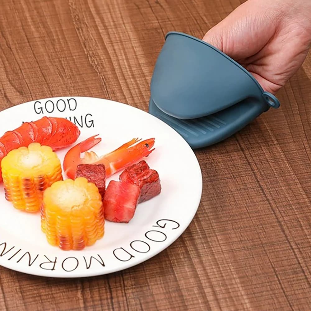 مكافحة السمط كليب القرص رافع باخرة المشبك قفازات السيليكون فرن الميكروويف صينية عدم الانزلاق عموم القابض اكسسوارات المطبخ - 5