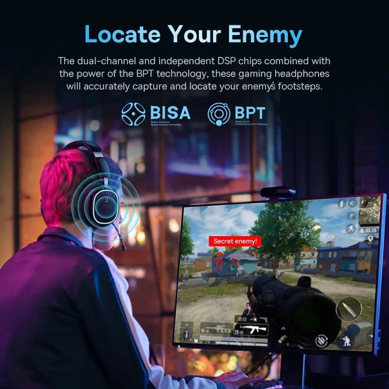 سماعات رأس Baseus GH02 لاسلكية للألعاب مع ميكروفون، سماعات أذن بلوتوث 5.3، سائق 40 ملم، 2.4G/لاسلكي/كابل RGB - 2