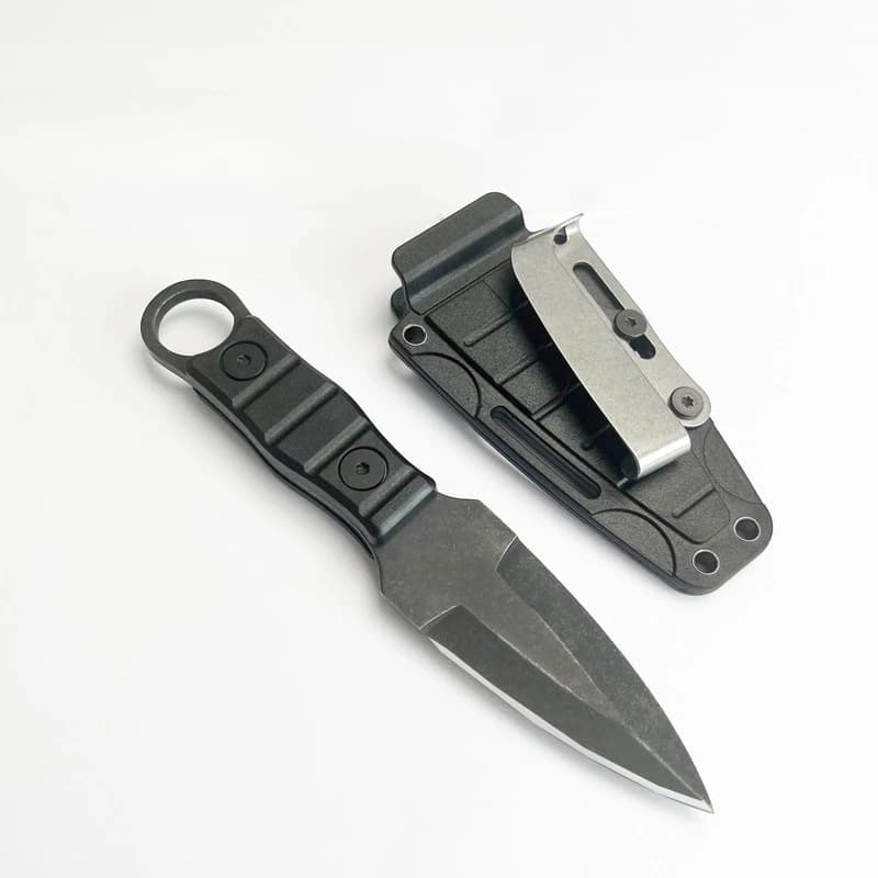2026 Outdoor Portable Small Straight Blade Stainless Steel Blade with Sheath and Back Clip Travel Camping Tool, EDC Pocket Knife - 5