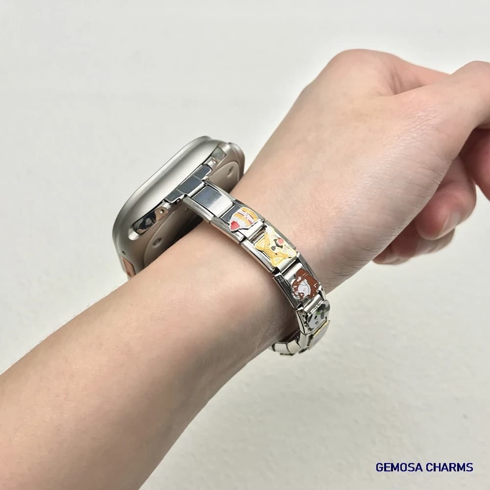 GEMOSA Adapter for Smart Watch Fit 38/40/41mm Strap Connector Stainless Steel Italian Bracelet Accessories DIY Jewelry - 6