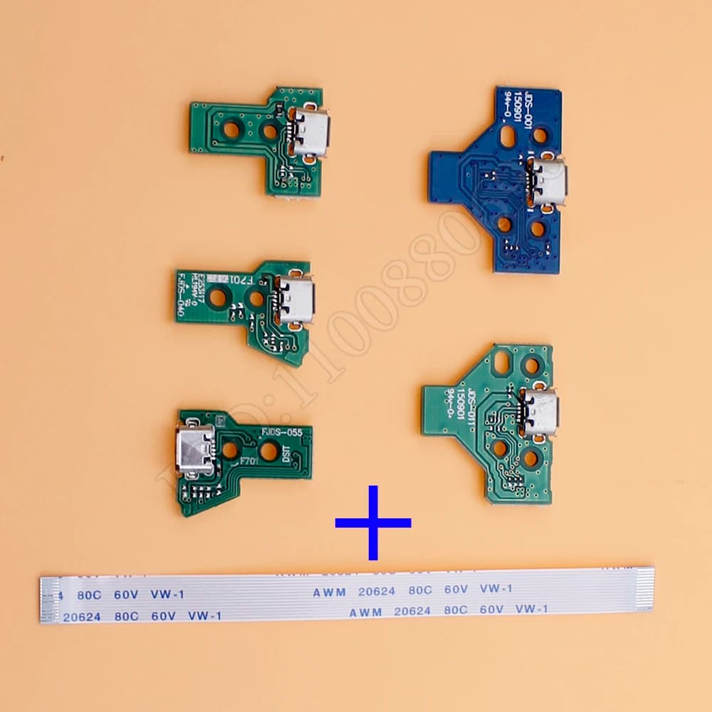 For PS4 Controller Micro USB Charging Board Port Socket jack Dock 12Pin 14Pin JDS 001 011 030 040 055 Connector Cable - 2