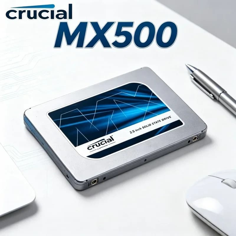 مجموعة ترقية الكمبيوتر المكتبي Crucial MX500، وحدة تخزين SSD بسعة 2 تيرابايت، واجهة SATA، تقنية 3D NAND، استجابة سريعة، قرص صلب لأجهزة الكمبيوتر المحمولة المخصصة للألعاب