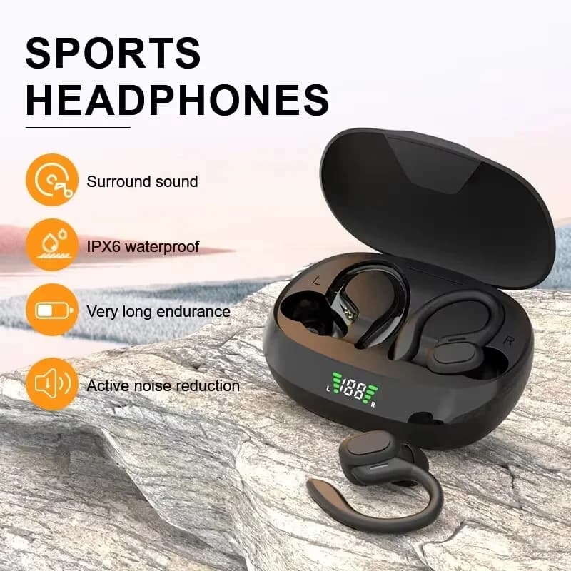 SP16 Wireless Earphones Ture Wireless Earbuds Ear Hook Sports HiFI Stereo Waterproof Headset With Mic TWS Headphone - 2