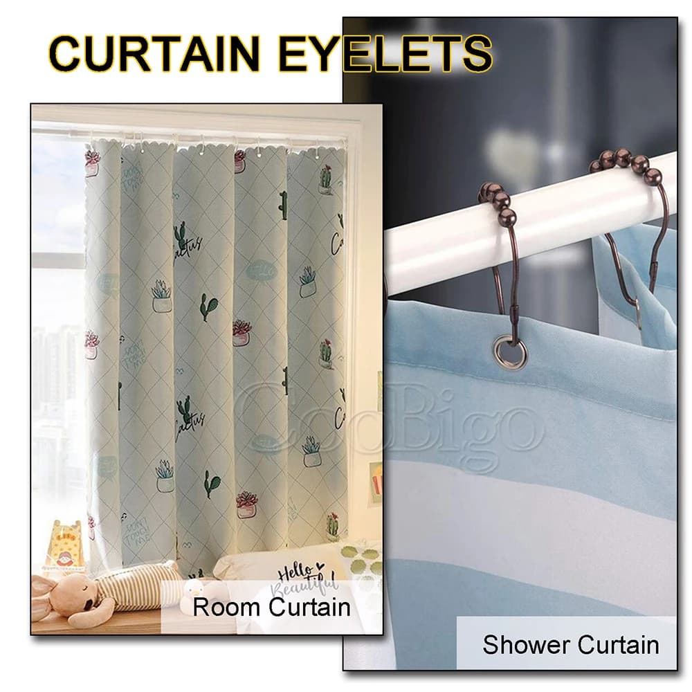 مجموعة أدوات الحلقات المعدنية الحلقات الثقوب لكمة المثبت أداة للملابس الجلدية والأحذية حزام الستار DIY بها بنفسك الاكسسوارات الحرفية الأسود - 5