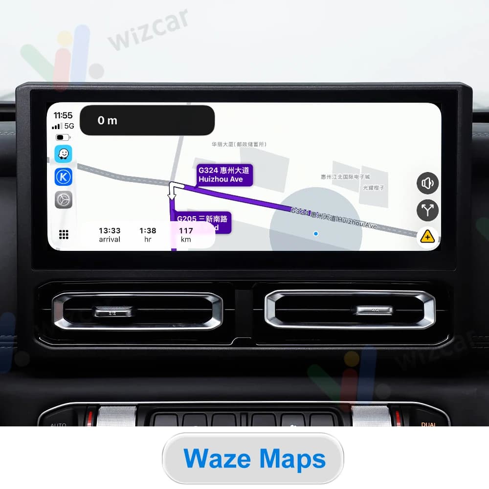 حل ترفيهي أصلي للسيارات BAW 212 T01 2024-2026، WIZCAR T01 مع خرائط جوجل ويز وموسيقى سبوتيفاي - 5