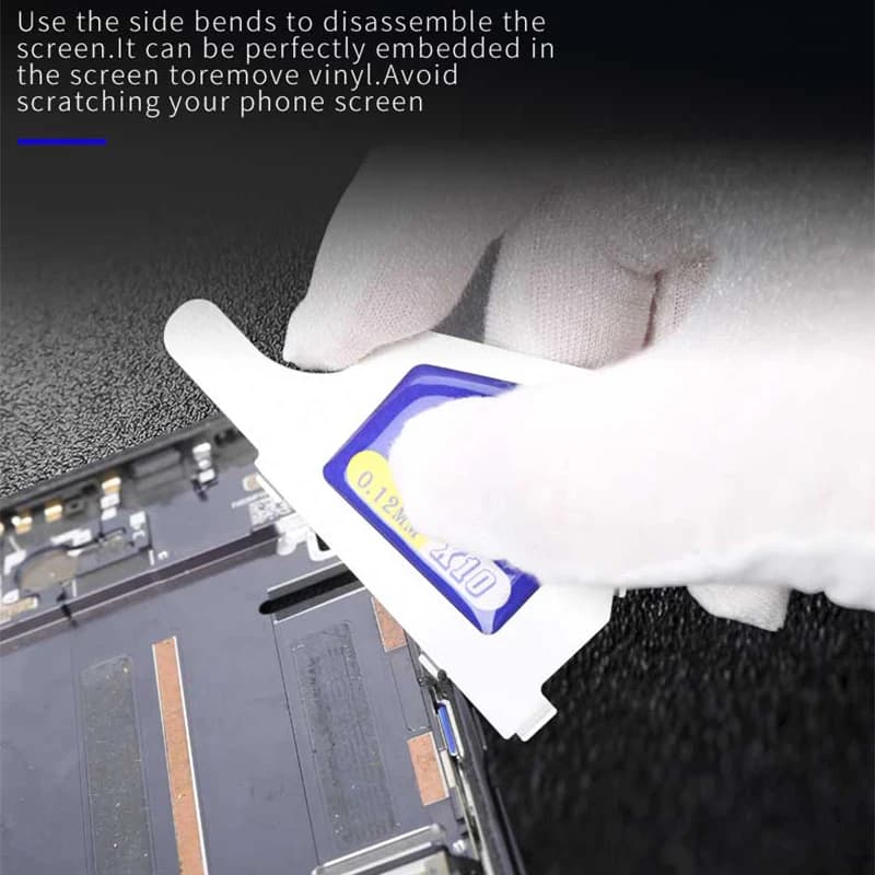 ميكانيك X10 بطاقة فك رفيعة جداً من الفولاذ لأدوات فتح شاشة LCD للهاتف المحمول بسماكة 0.12 مم - 3