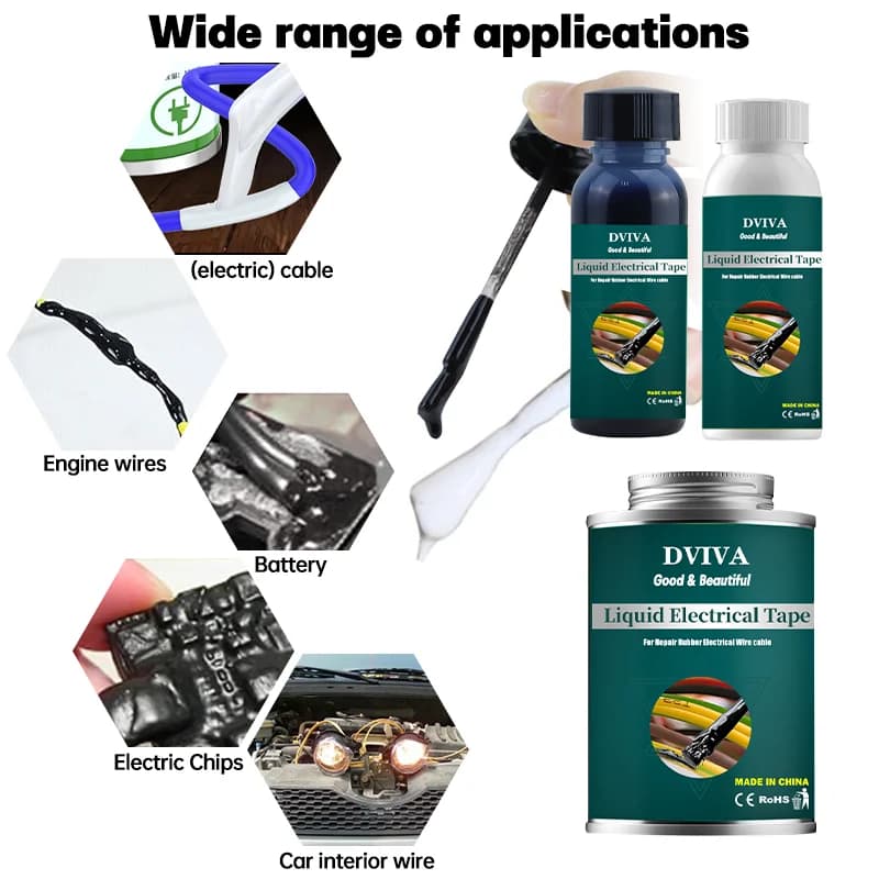 لاصق إصلاح الأسلاك الكهربائية السائل، عازل مائي، معجون عزل، مانع تسرب، طلاء كابلات، لاصق إصلاح، لاصق عزل 15~300مل - 5