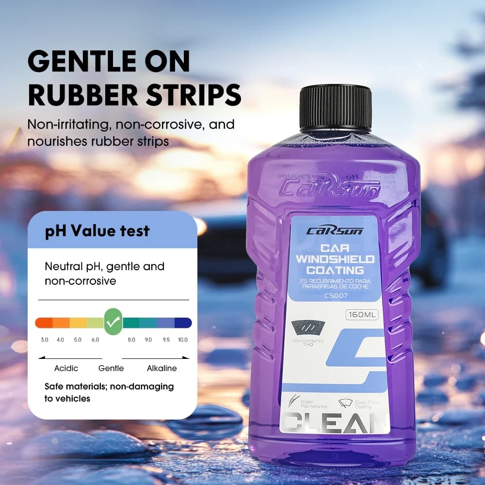 ماء زجاج سيارة مركز للغاية من Carsun، صيغة تخفيف 1:40، فيلم مزيل شحوم قوي، مقاوم للانعكاس، ماسحة، تنظيف بدون آثار، نوع عالمي مقاوم للتجمد لجميع المواسم - 3