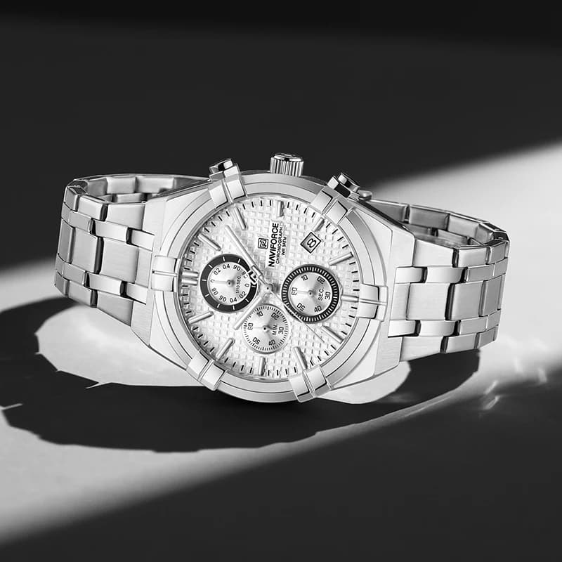 NAVIFORCE Original Watches for Men Quartz Fashion Sport Chronograph Male Simple Wild Waterproof ate Display Wristwatch Man Clock - 5