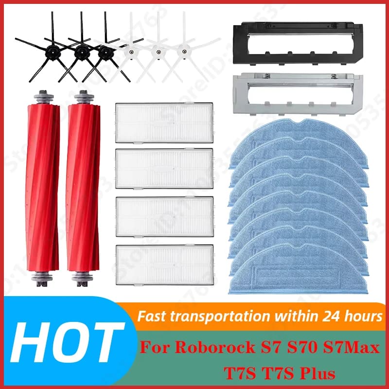 Roborock S7 S70 S75 S7Max S7 maxv ultra T7S Plus S7 pro ultra Accessories Main Brush Hepa Filter Mops Robot Vacuum Cleaner Parts