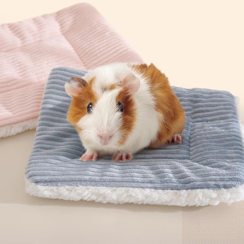 Autumn Winter Warm Solid Fleece Bed Soft Lint Sleep Mat Nest  Plush Mat Bed for Small Animal Hedgehog Hamster Rabbit Bird Mats - 2