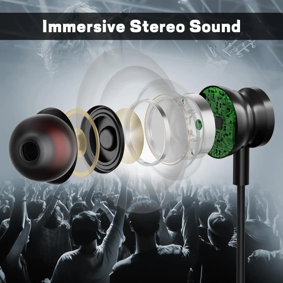 Type C Wired Headphones 3.5mm HiFi Noise Canceling Earphones For Samsung iPhone 17 16 15 Xiaomi Huawei Computer Tablet Headset - 3