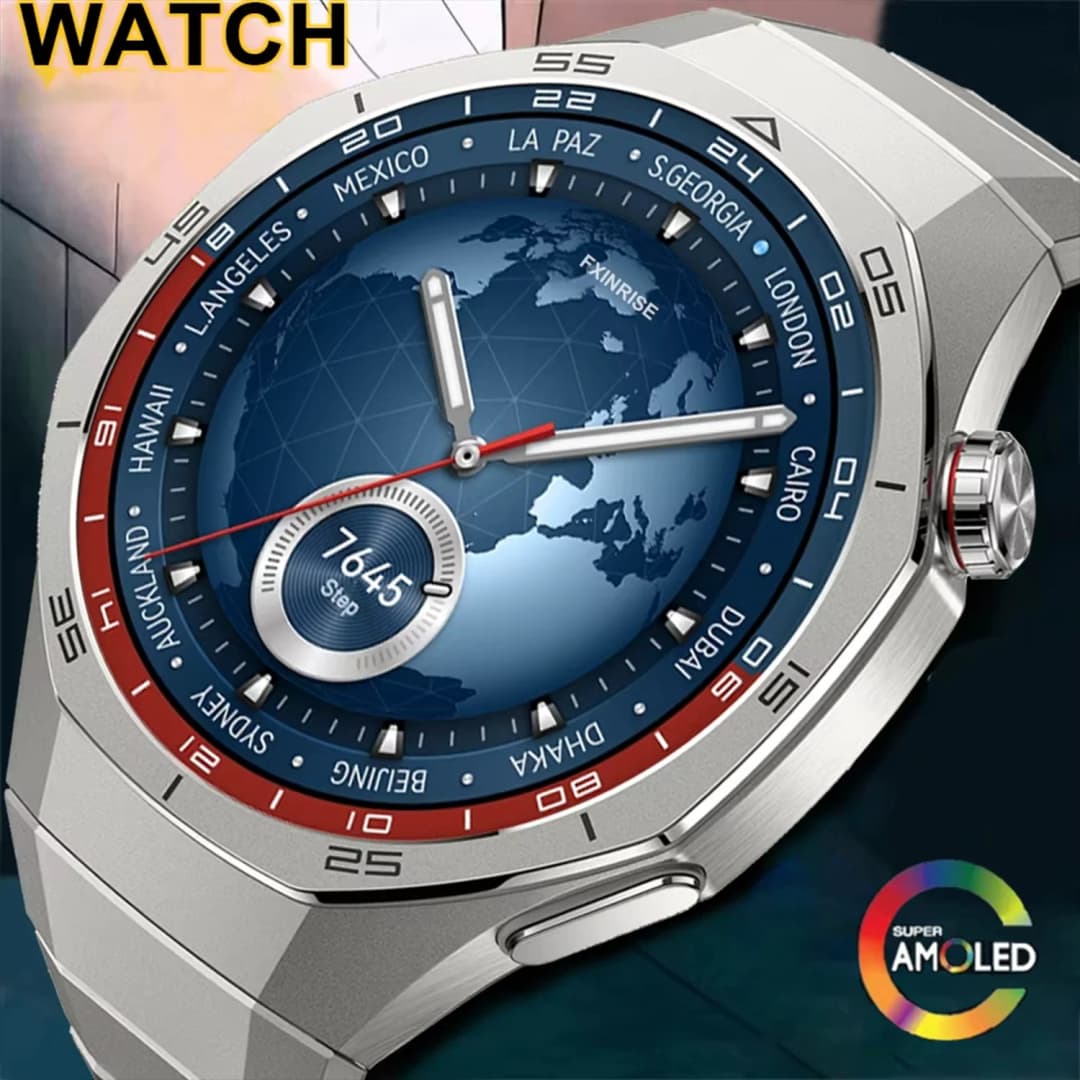ساعة ذكية جديدة للرجال من LAXASFIT 2026، شاشة AMOLED، مراقب لمعدل ضربات القلب، مكالمات بلوتوث، هدية للعطلات للرجال والنساء