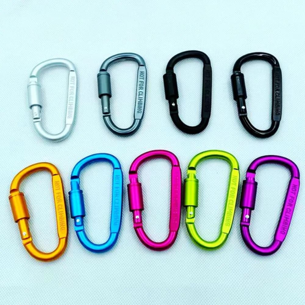 Outdoor Aluminium Alloy Sports Keychain High Quality Multi Colors with Lock D-shape Carabiner Camping Hiking Hook Outdoor Tool - 5