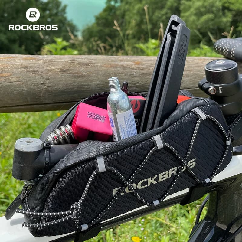 ROCKBROS Bike Bag Waterproof Reflective Front Top Frame Tube Bag Ultralight Bicycle Bag Cycling Bag Touring Riding Gear - 4