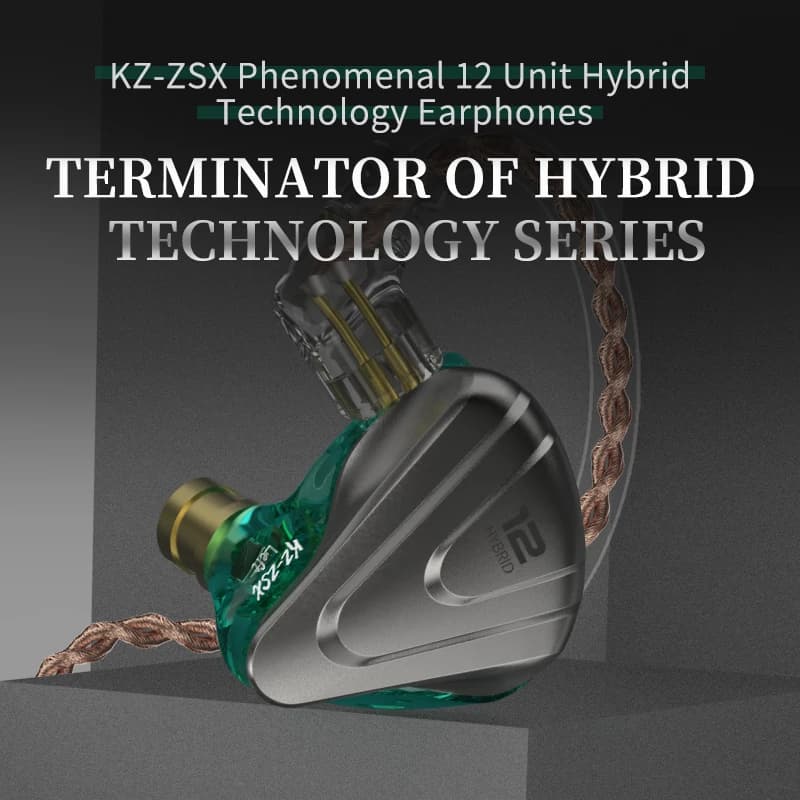 KZ ZSX Terminator سماعة رأس معدنية 5BA+1DD هايبرد 12 درايفر هاي فاي باس سماعات أذن في الأذن مونيتور إلغاء الضوضاء سماعات أذن - 2