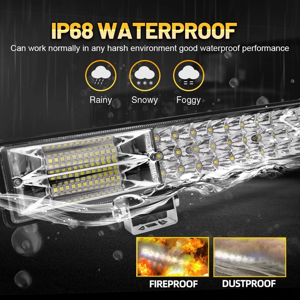 شريط إضاءة LED CO LIGHT 40 بوصة 780 واط 3 صفوف مصباح ضباب LED للقيادة مزيج إضاءة الطرق الوعرة إضاءة عمل LED لسيارات UTE ATV UTV SUV - 3