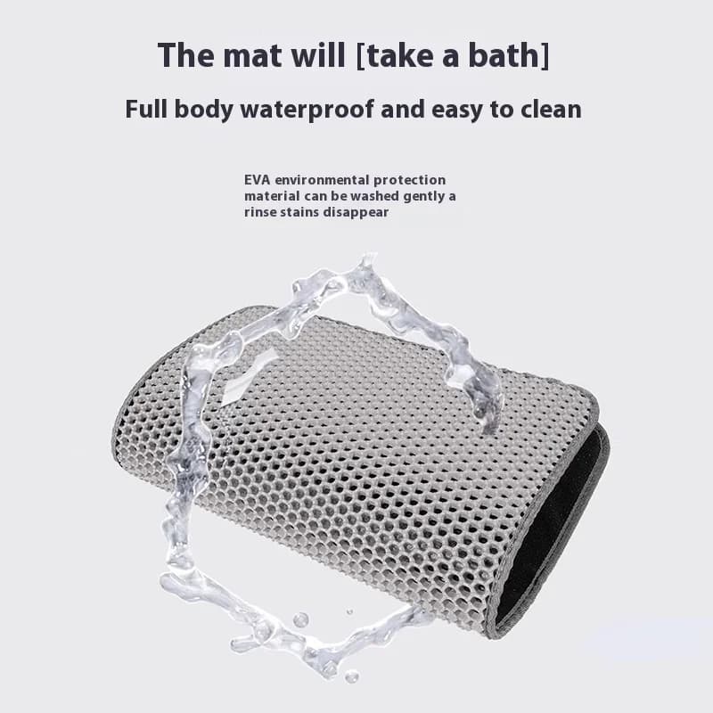 Large Cat Litter Mat Waterproof Double Layer Non Slip Litter Box Tray Pad Washable Durable Pet Toilet Training Mat - 5
