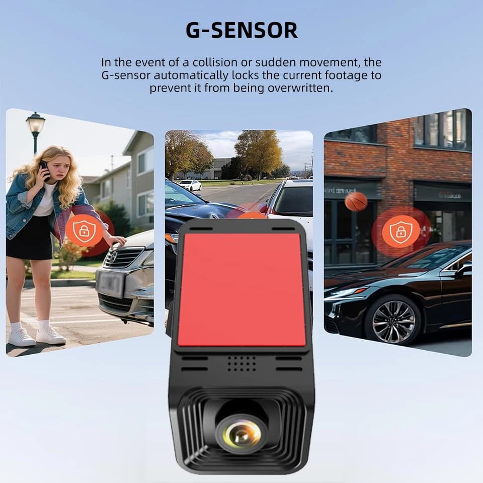 كاميرا لوحة قيادة أمامية بدقة 4K و2K مع واي فاي، كاميرا سيارة مخفية، تحكم عبر التطبيق، رؤية ليلية فائقة، مستشعر G، وضع وقوف السيارات لمدة 24 ساعة، تسجيل حلقي - 5