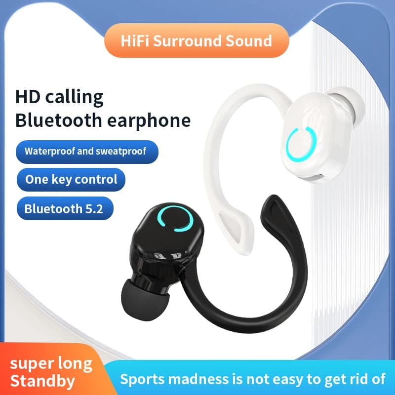 VAORLO S10 New Earphone Bluetooth Earphone Sport Business Single Ear Earphone With Good Sport Range and Noise Reduction Wearing - 2