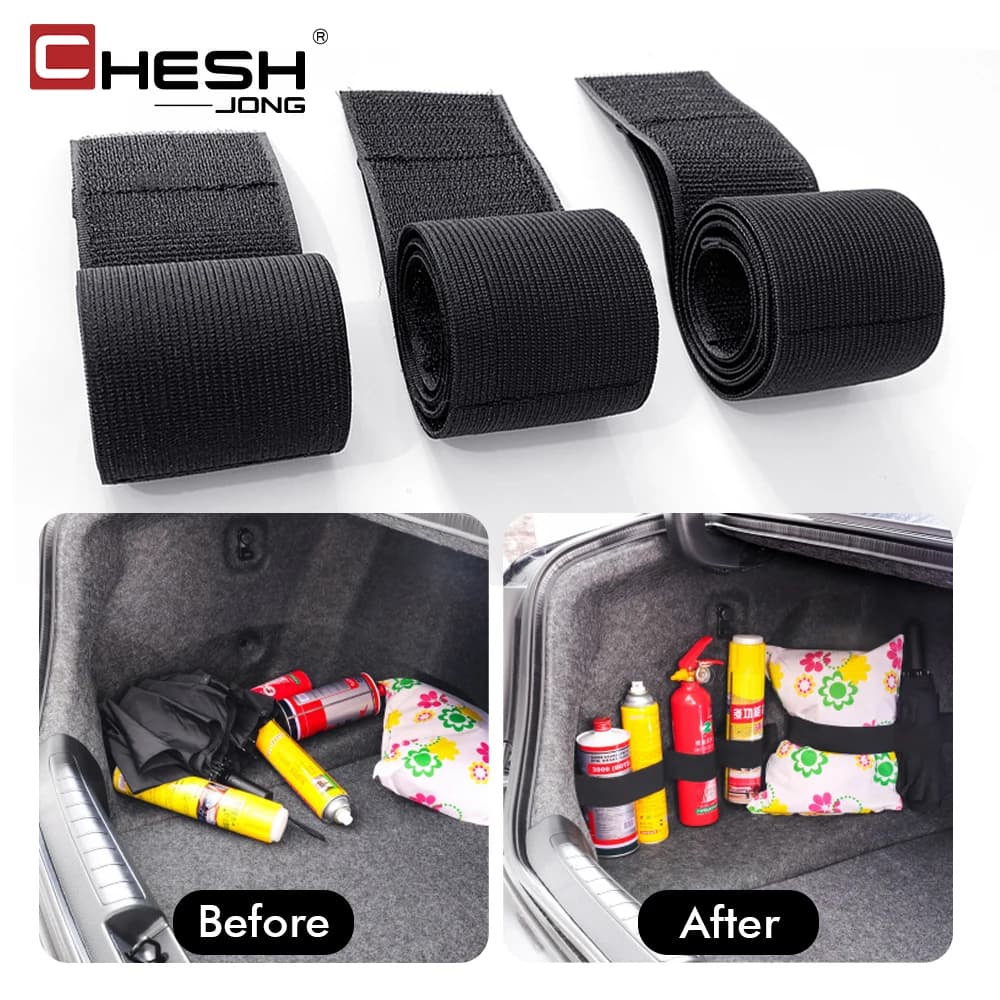 Car Trunk Organizer Black Magic Tapes Car Accessries Fixing Belt Storage Bag Tapes Fixed Auto Interior Storage and Organization - 5