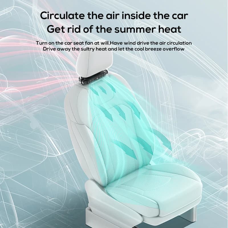 Portable Car Seat Cooling Fan Car Rear Backrest Electric Fan USB Power Supply Fan Air Conditioner Car Interior Accessories - 3