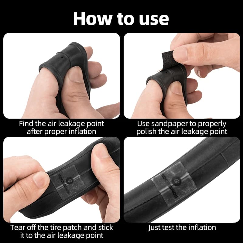 ROCKBROS أداة إصلاح بدون لصق عدة إصلاح إطارات الدراجات رقعة إطارات إصلاح الأنبوب الداخلي لإطارات الطرق الجبلية - 5