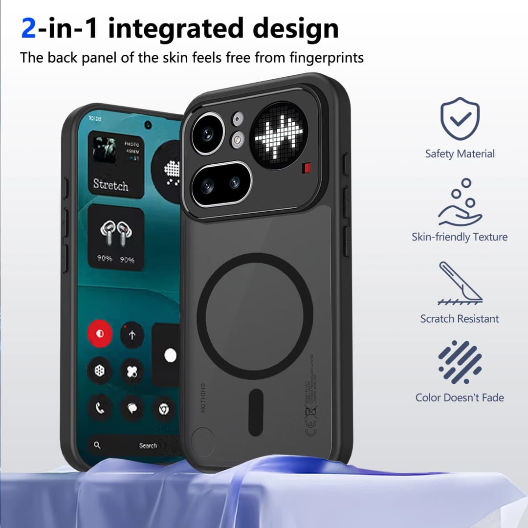Nothing Phone 4A Pro A069P Case Skin Feel for Magsafe Silicone Bumper Back Cover Hard Matte Case for Nothing Phone 4A Pro A069P