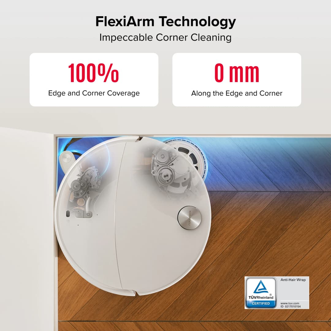 roborock Qrevo Curv 2 Pro Robot Vacuum and Mop 25000Pa Suction 3.14’’ Ultra Slim Dual Anti-Tangle System AI - 5