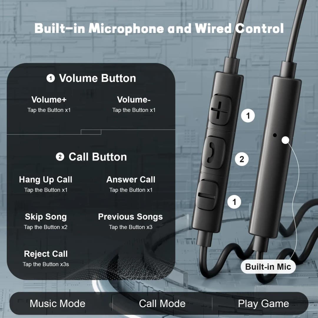 Type C Wired Headphones 3.5mm HiFi Noise Canceling Earphones For Samsung iPhone 17 16 15 Xiaomi Huawei Computer Tablet Headset - 4