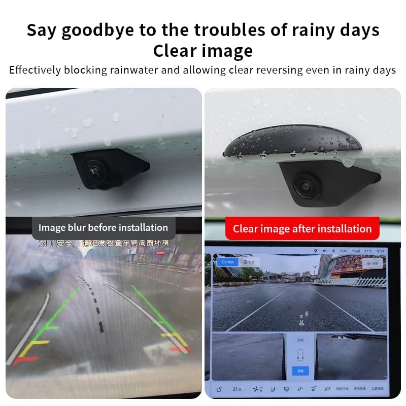 Car Reversing Rear Camera Rain Cover ABS Rain-Proof Car Reverse Camera Rain Shade Cover Waterproof Shield Car Exterior Accessory - 3