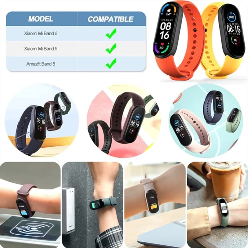 الألوان سوار ل شاومي Mi الفرقة 4 5 6 الرياضة حزام ساعة سيليكون المعصم حزام ل شاومي Mi الفرقة 5 سوار Miband 4 3 حزام - 3