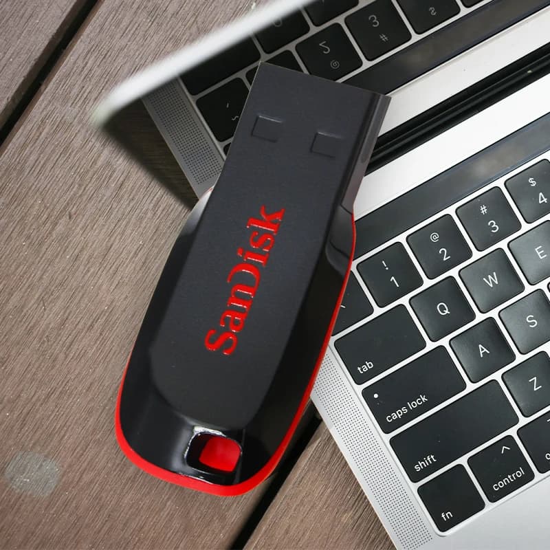 عصا ذاكرة SanDisk FAT32 CZ50 فلاش، USB2.0، بسعة 128 جيجابايت و64 جيجابايت و32 جيجابايت و16 جيجابايت، فلاش درايف صغير أصلي 100% للكمبيوتر - 4