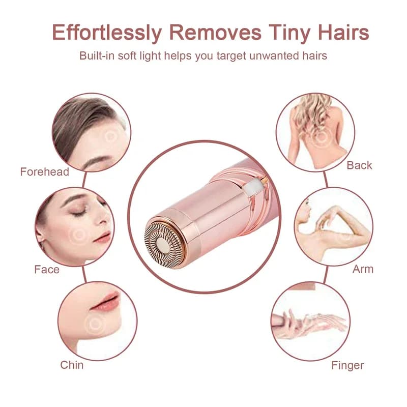 جهاز إزالة شعر الوجه الجديد 2024 على شكل أحمر شفاه شفرات كهربائية لتشذيب الحواجب عبر USB مزيل شعر صغير للنساء - 4