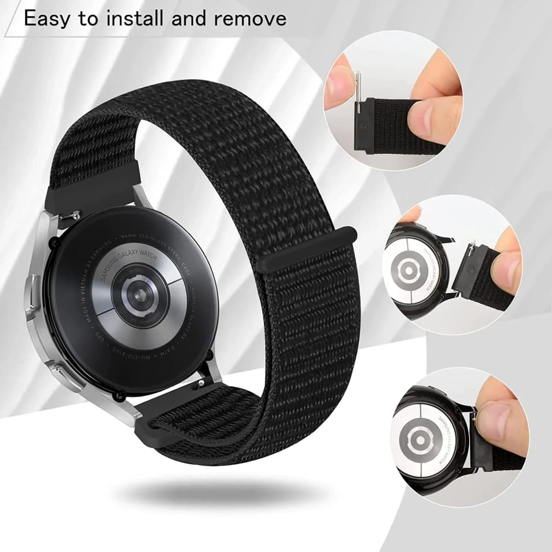 20mm 22mm Nylon Loop Strap For Garmin Forerunner 55 165 265 965 255 Active 5/Vivomove Trend/Vivoactive 5/Venu 3/2 Bracelet Belt - 5