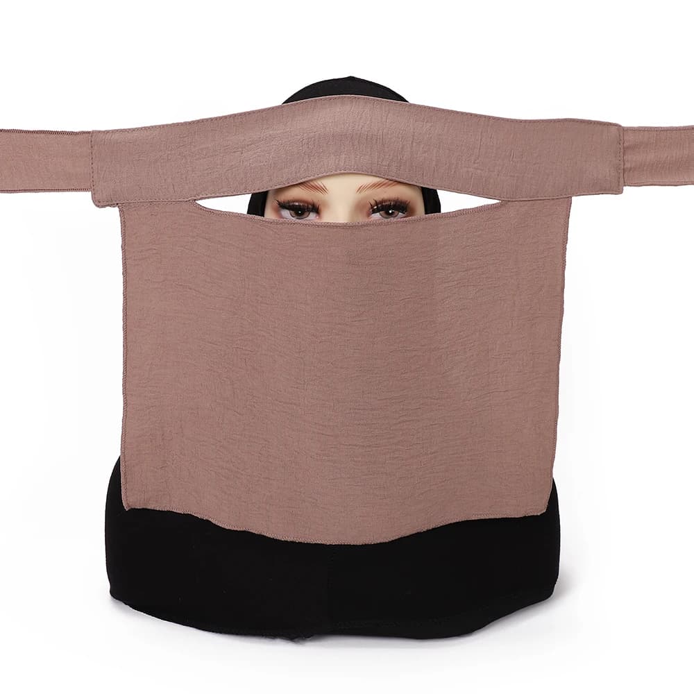 نقاب قصير قرصة العين تنفس نيدا عيد رمضان بالجملة المرأة المسلمة الحجاب السعودية غطاء الوجه الحجاب النقاب - 3