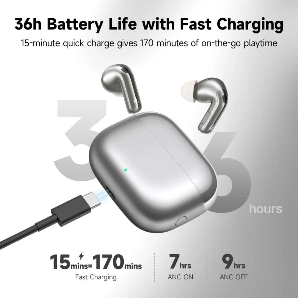 سماعات إديفيير إيفوبادز برو اللاسلكية الحقيقية مع إلغاء الضوضاء بلوتوث V6.0 لداك صوت عالي الدقة هجين ANC ترجمة صوتية ذكية IP54 - 5