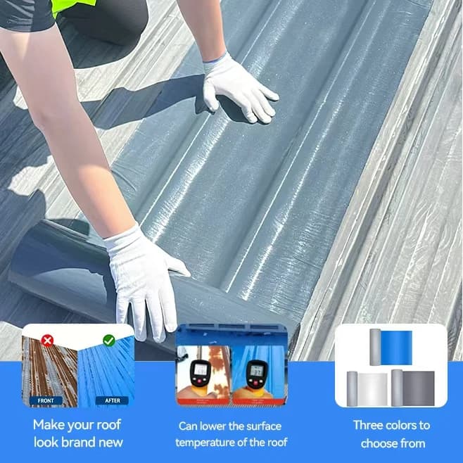 waterproof tape,roof waterproof tape,iron sheet and RV roof leak-proof sealant,metal surface waterproof,waterproof film - 6