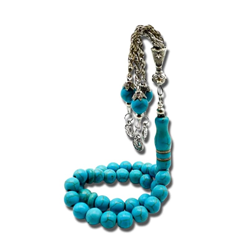 Tasbih bule Turquoise stone 33 prayer beads muslim gift turkish fashion misbaha islamic rosary arabic bracelet