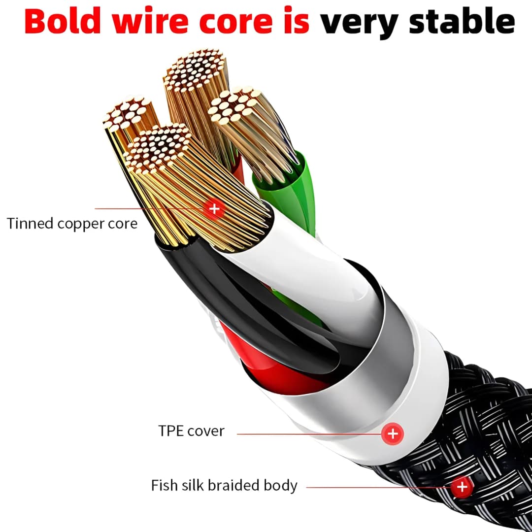 4 in 1 Multi Charger Cable For iPhone 15 14 13Pro Max Mini 3 in 1 Micro USB Type C Fast Charging Cable for Android iPhone Huawei - 2