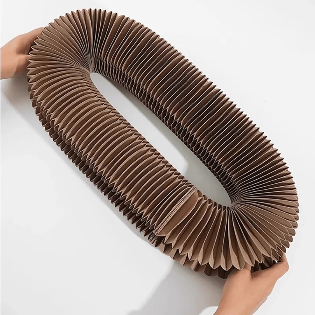 أداة خدش القطط القابلة للطي مع الجرس والنعناع البري - لعبة من الورق المقوى متعددة المستويات للقطط، مبراة مخالب متينة - 4