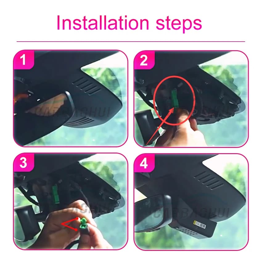 جهاز تسجيل فيديو رقمي للسيارات 4K UHD مع واي فاي، كاميرا داش سهلة التركيب لفولفو V40 V60 V90 S60 S90 XC40 XC60 XC90 C40 وPolestar 2 - 2