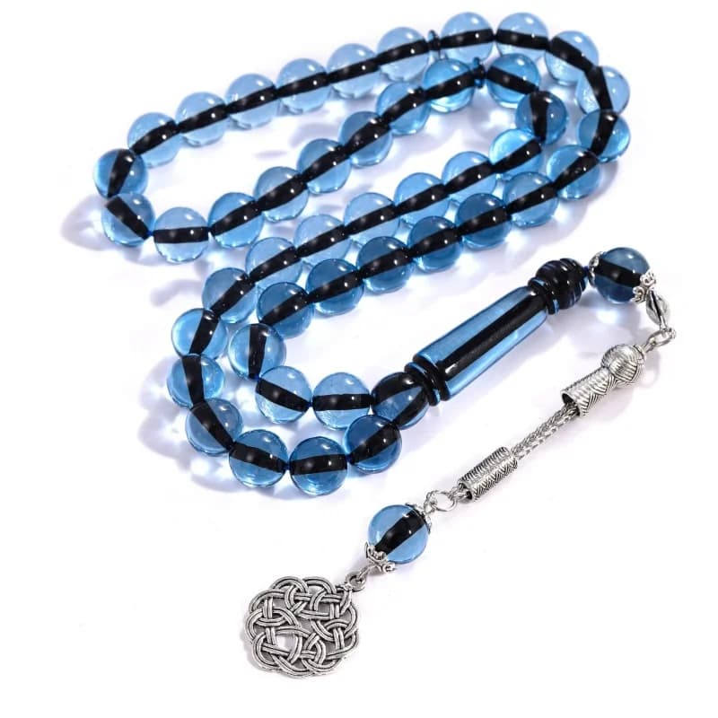 45pcs10mm imitation stone transparent Mouslin prayer rosary, Middle Eastern Arab men and women prayer bracelet/car hanging - 4