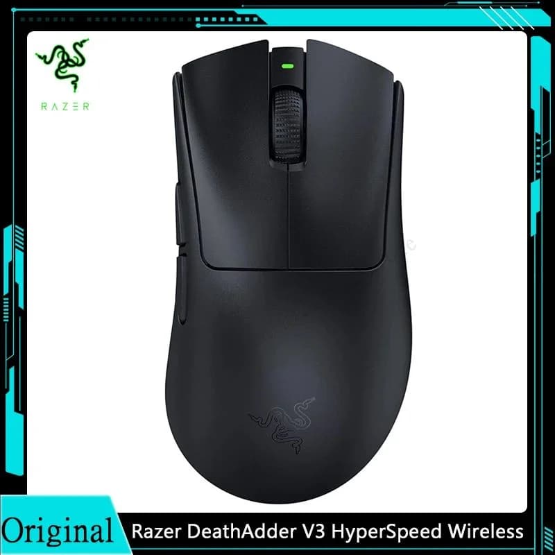 Original Razer DeathAdder V3 HyperSpeed Wireless Ergonomic Esports Mouse - 55 g Ultra-Lightweight Design Smooth-Touch Texture