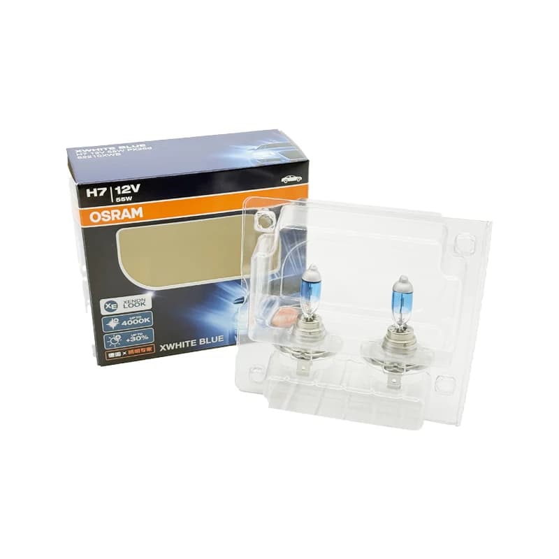 مصابيح هالوجين للسيارة OSRAM H1 H4 H7 H11 HB3 HB4، إضاءة أمامية Hi/Lo Beam، H4 12V 60/55W، H7 12V 55W، 4000K إضاءة بيضاء دافئة (قطعتين) - 4