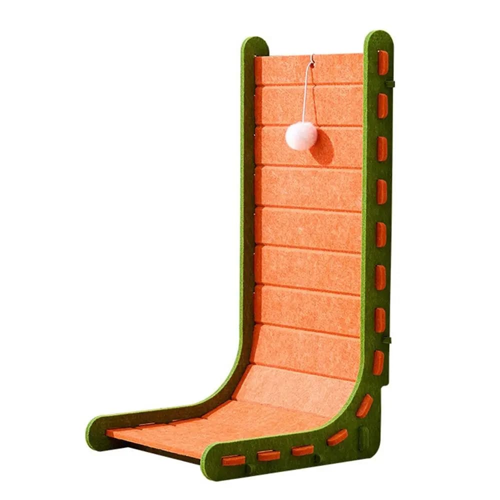 لوح خدش للقطط عمودي على شكل L مع إطار تسلق مقاوم للخدش