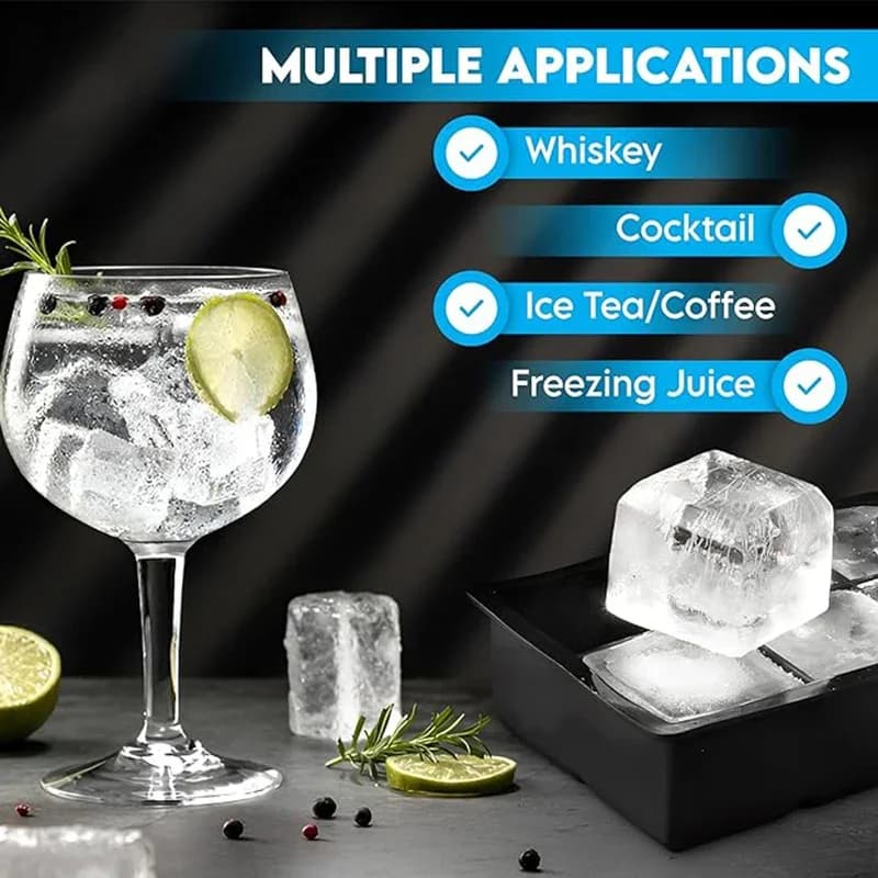 4/6/8/15/160 شبكة كبيرة قالب صينية الثلج العملاق جامبو كبير الغذاء الصف سيليكون آيس كيوب قالب صينية مربعة لتقوم بها بنفسك صانع الثلج علبة مكعبات الثلج - 2