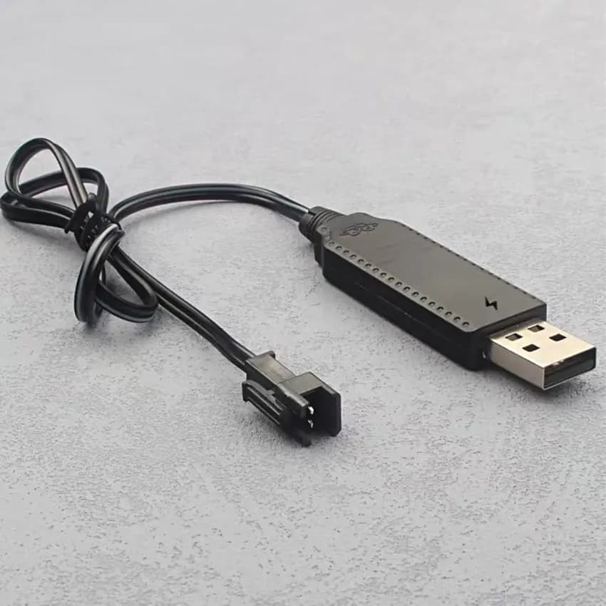 كابل شاحن USB لشاحن بطارية ليثيوم 3.7 فولت SM-2P إلى الأمام RC قطع غيار طائرات السيارات لعبة كوادكوبتر - 6