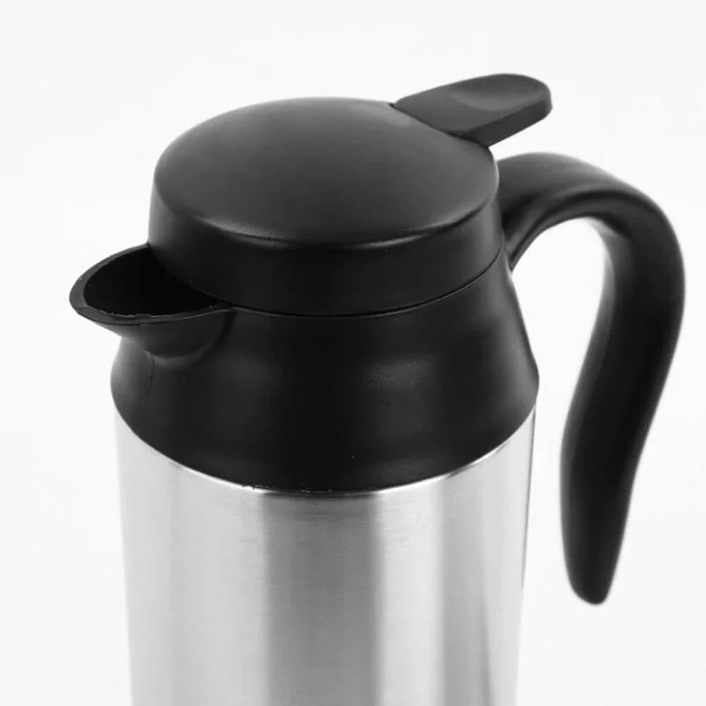12V/24V Car Electric Heating Cup Kettle 750ML Stainless Steel Water Heater Bottle With Cigarette Lighter Plug Car Kettle Thermos - 5