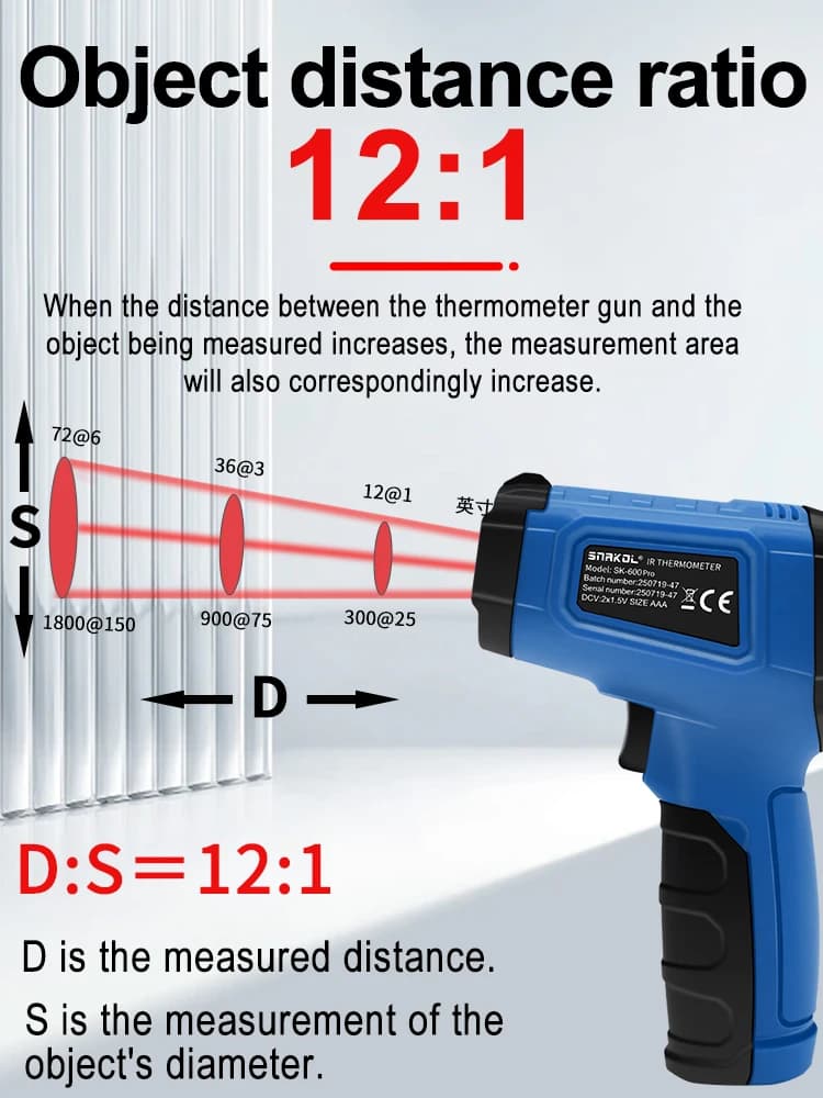 Infrared Non-Contact Digital Thermometer Handheld High-Precision Temperature Sernsor Industrial Kitchen Pyrometer Gun - 5